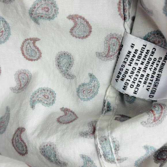 Tayion by Montee Holand Mens Sz XL Paisley Long Sleeve Button Up White Shirt - Picture 5 of 8